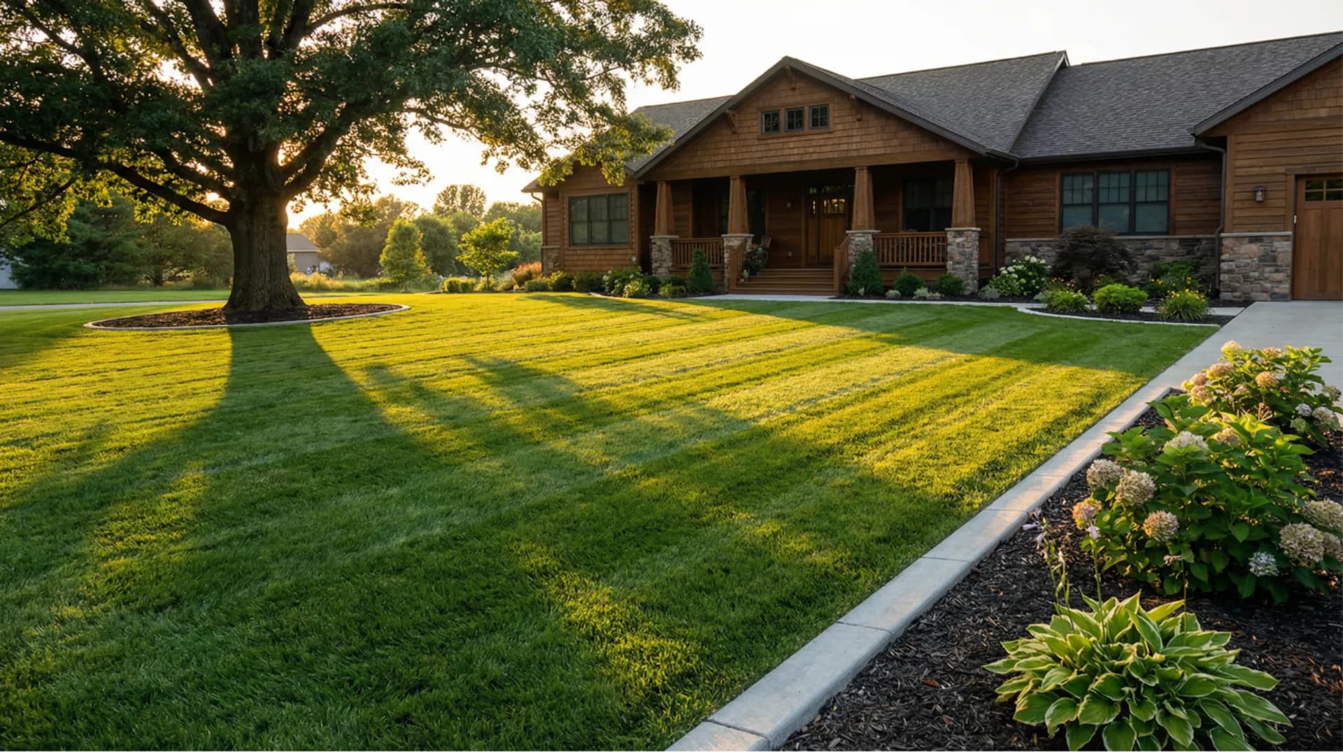 Beautiful green lawn